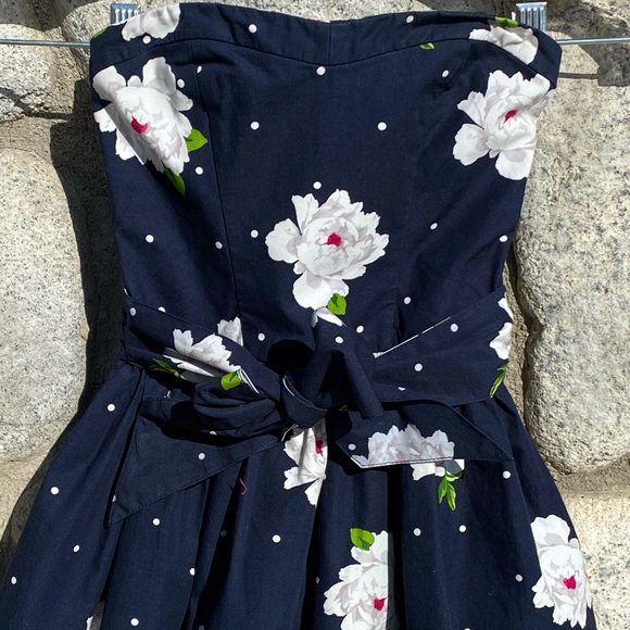 Abercrombie Girls flowered Blue Dress Sz S - Picture 2 of 4